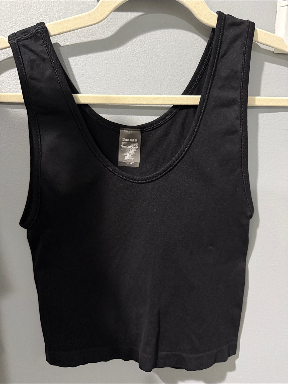 Sunday Best Black Scoop Neck Tank Top